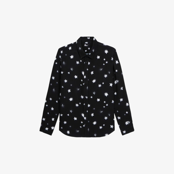 

Тканая рубашка классического кроя с графическим принтом The Kooples, черный