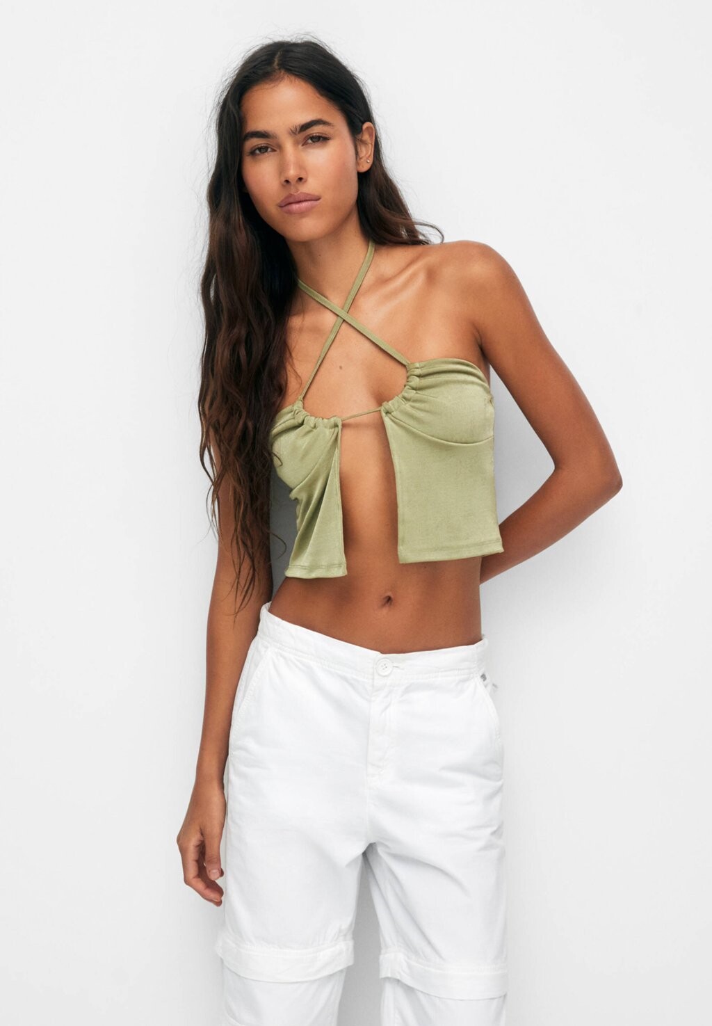 

Блузка PULL&BEAR, зеленый