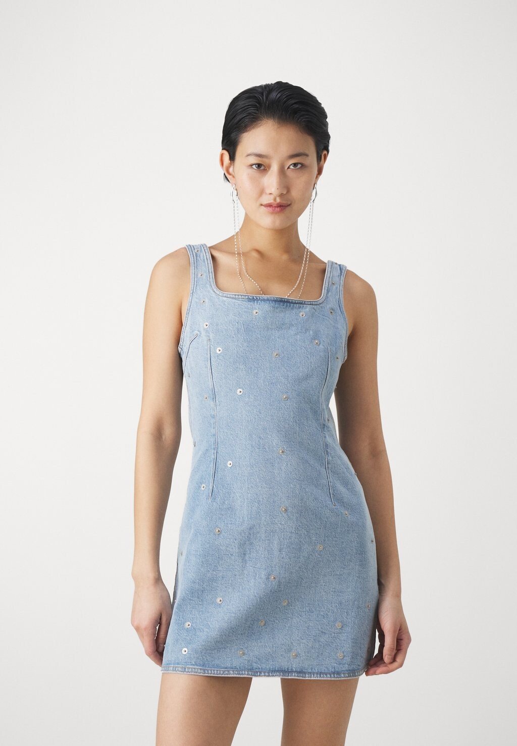 

Джинсовое платье RIVET MIDI DRESS Fiorucci, синий