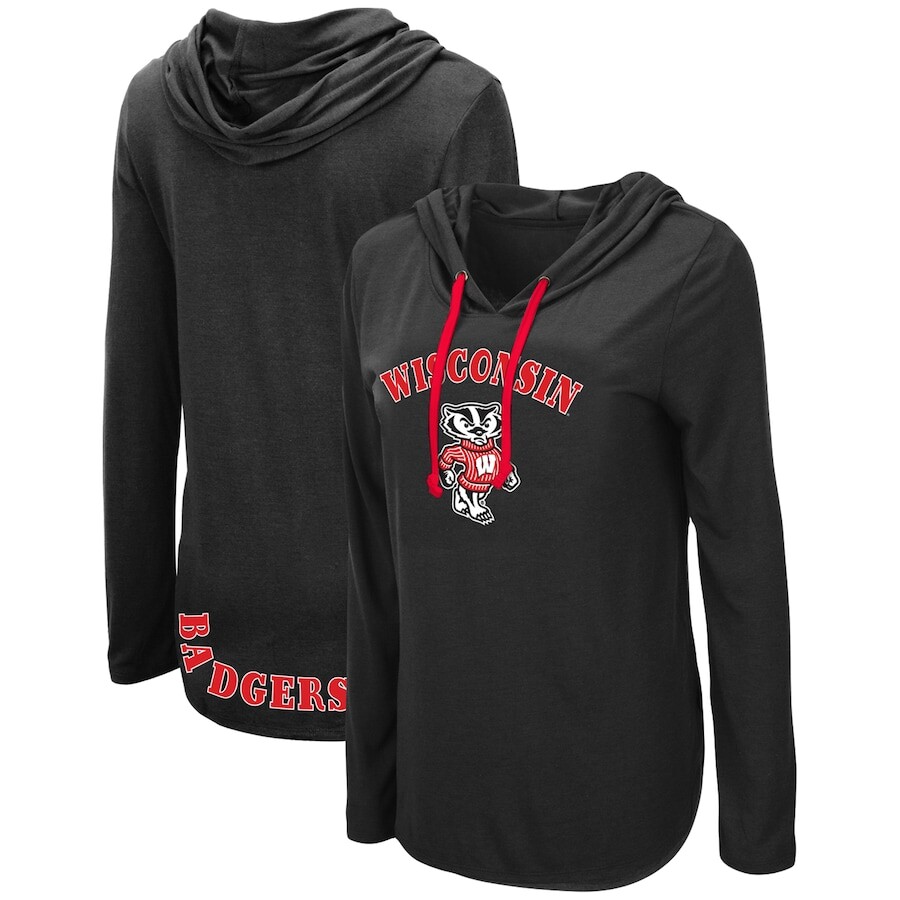 

Футболка с длинным рукавом Colosseum Wisconsin Badgers, черный