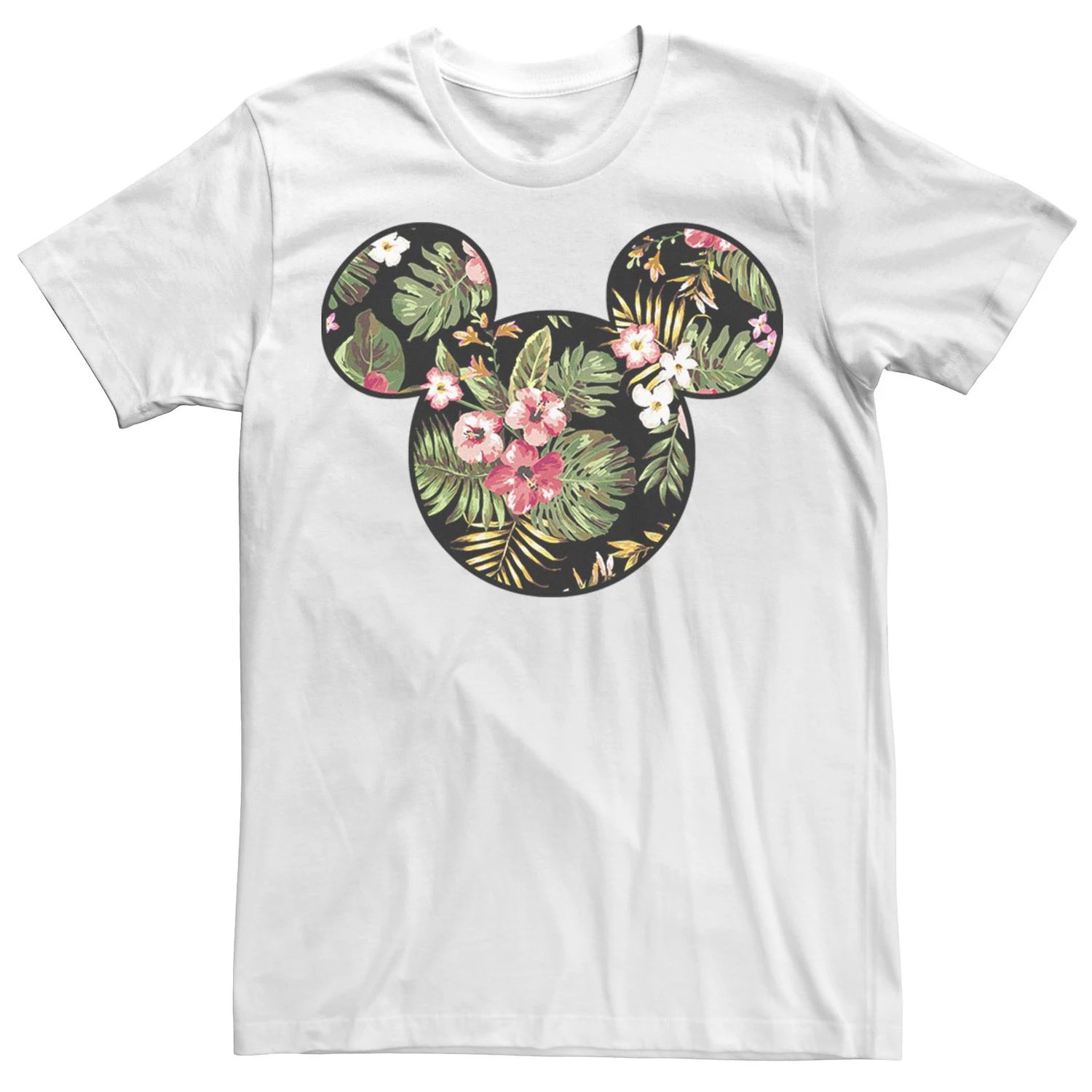 цена Мужская классическая футболка Mickey с большим лицом с цветочным принтом Mickey Disney