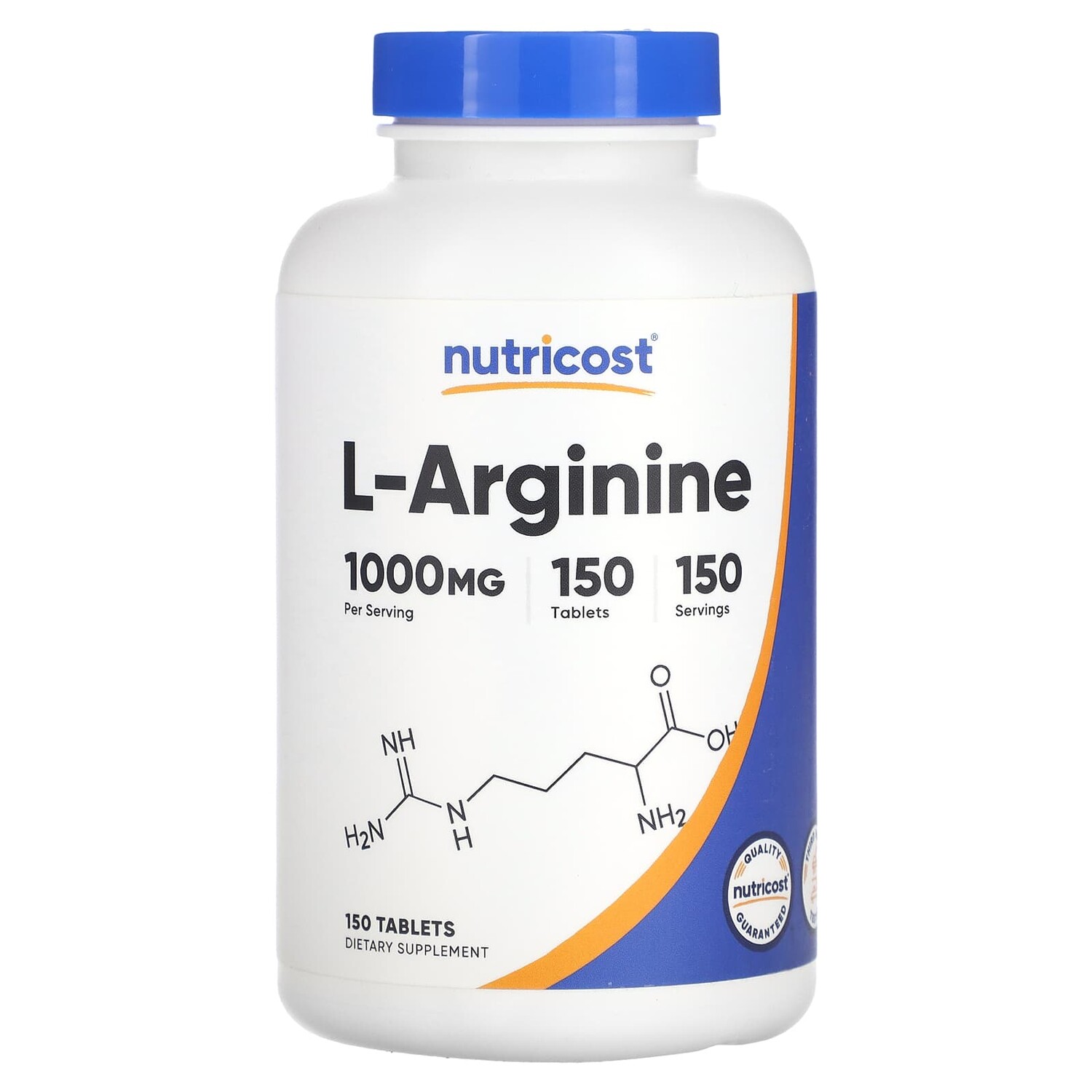 

L-аргинин, 1000 мг, 150 таблеток, Nutricost