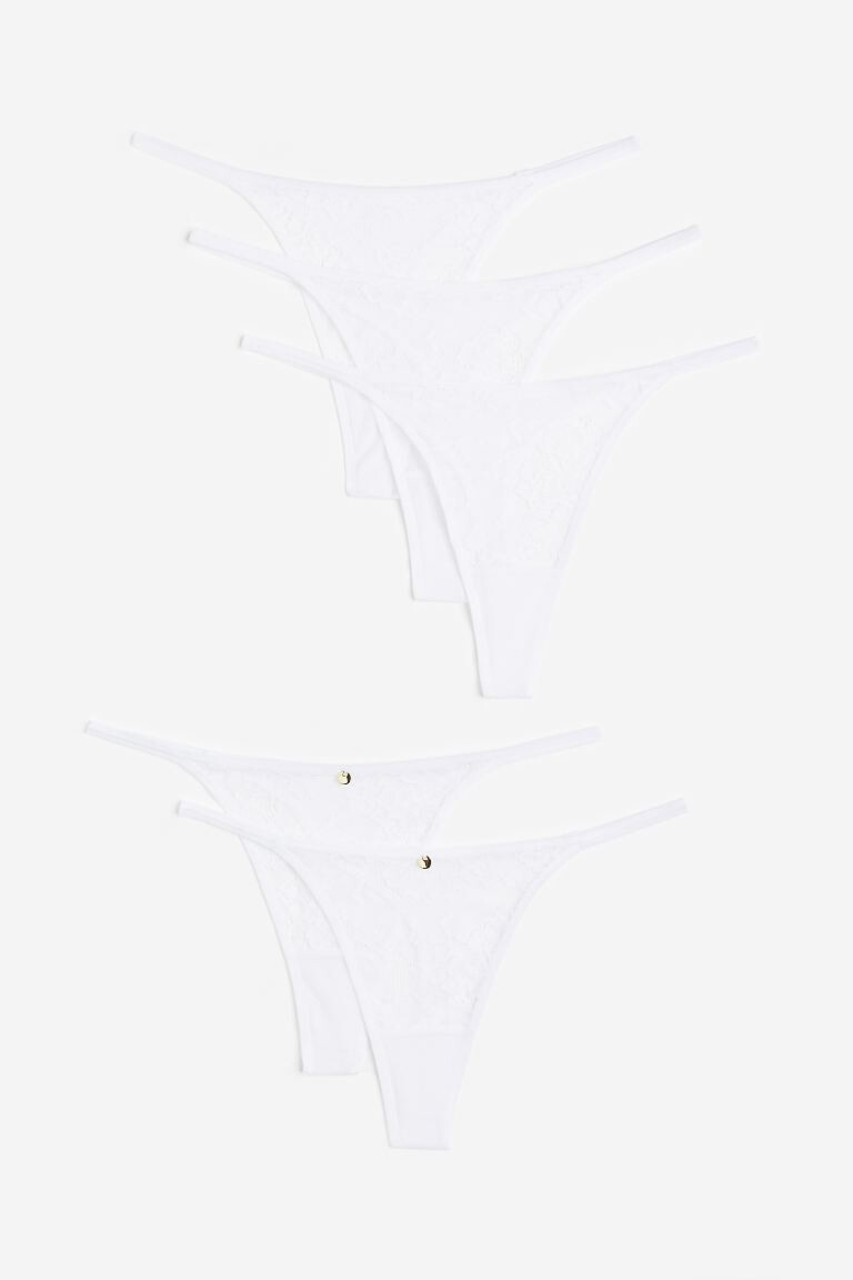

Трусики-стринги с кружевом, 5 шт H&M
