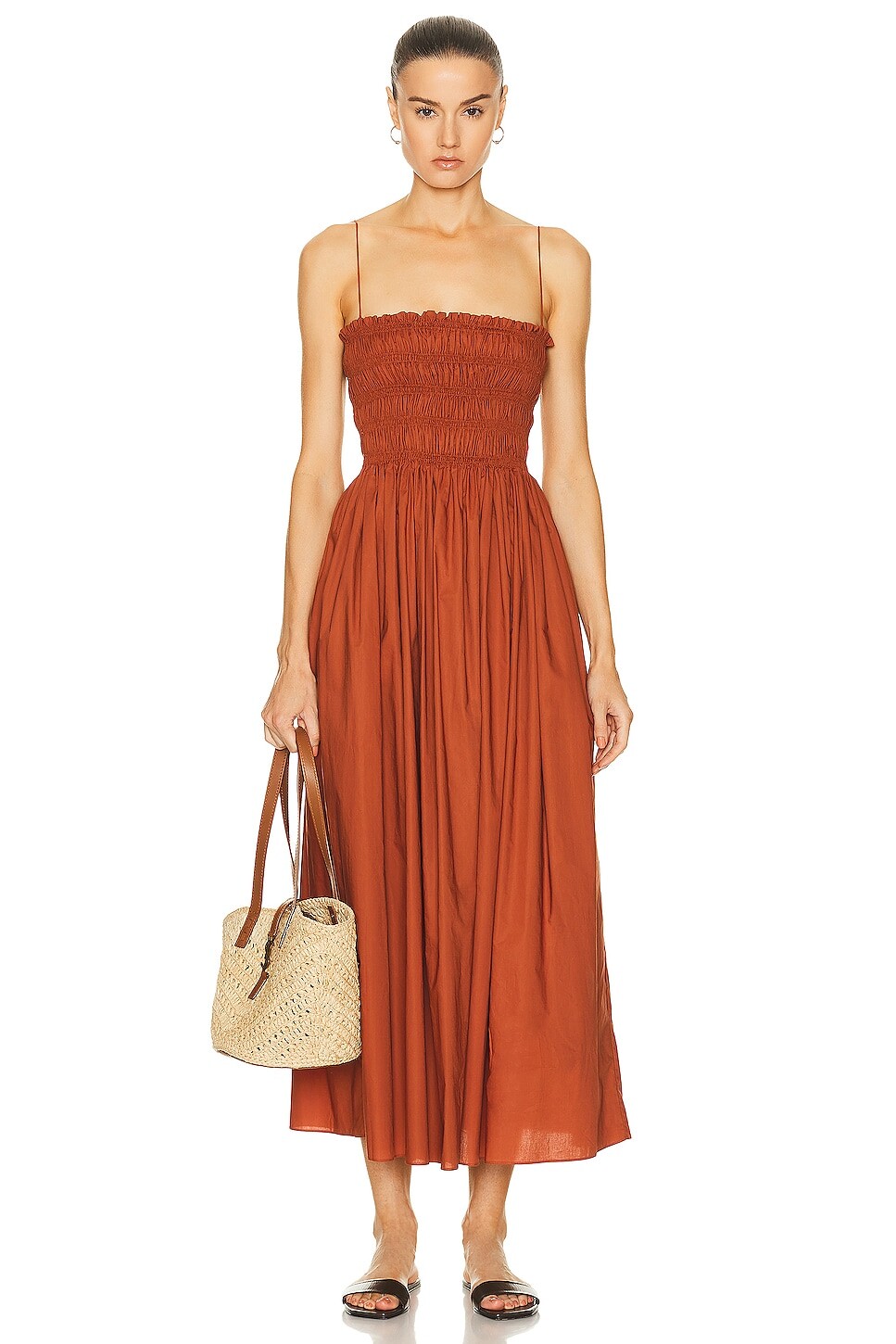 

Платье Matteau Shirred Bodice, цвет Sienna