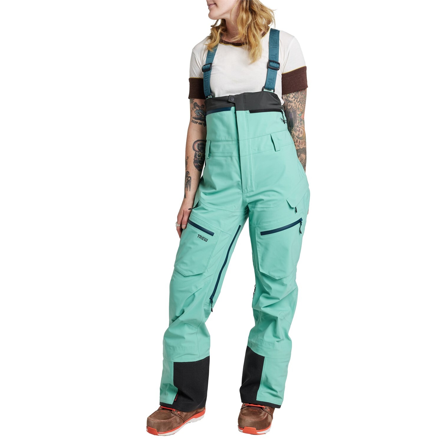 

Горнолыжные брюки с подтяжками Trew Gear Capow, зеленый