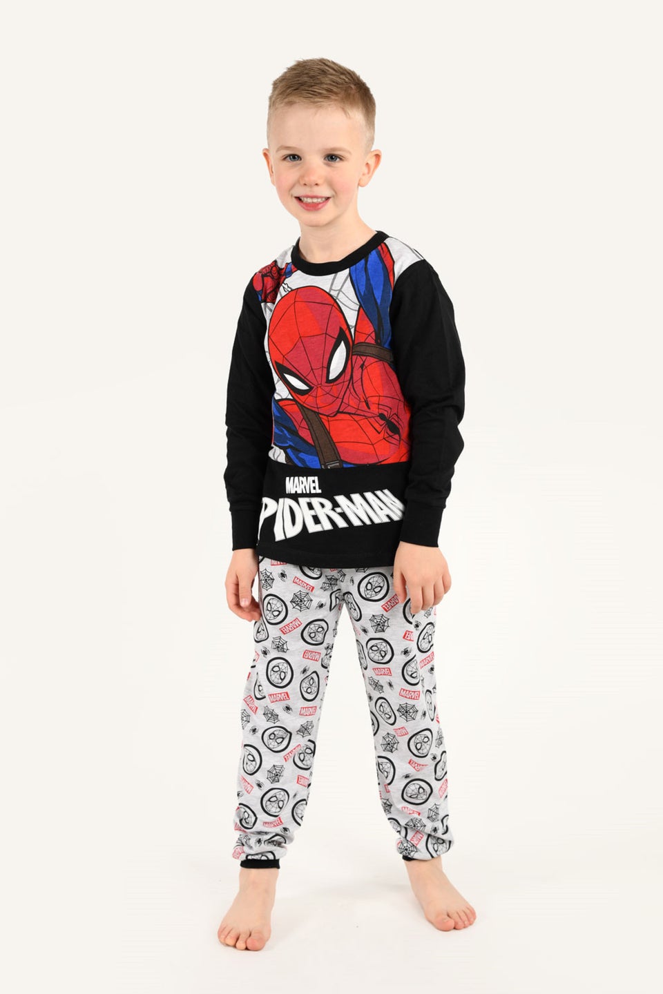 Детские пижамы с изображением Человека-паука Brand Threads Marvel часы детские кварцевые с супергероями оригинальные наручные с мягким ремешком с изображением человека паука marvel подарок для подростков