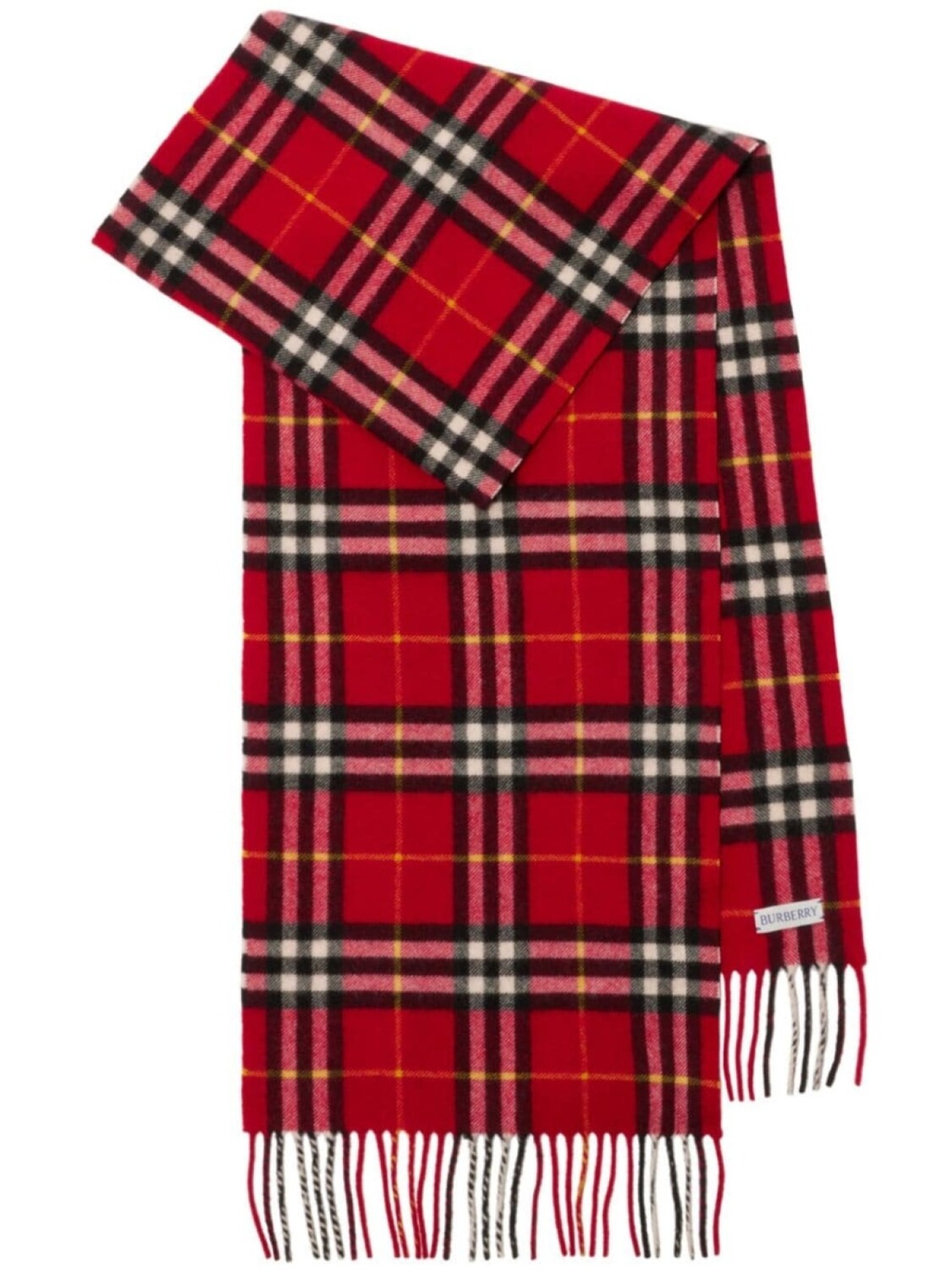 

Burberry клетчатый кашемировый шарф, красный