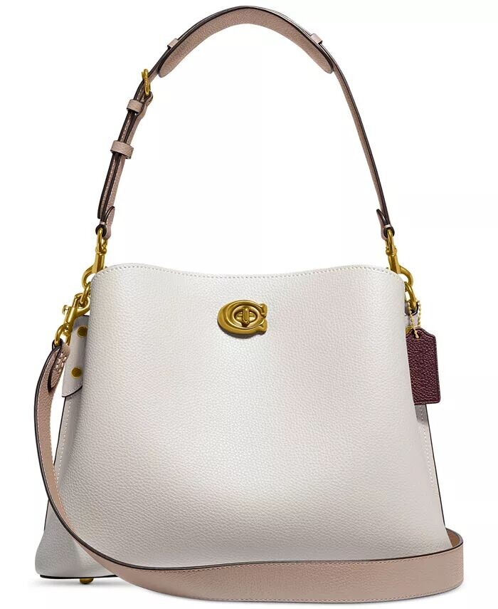 

Сумка через плечо Willow из галечной кожи с трансформируемыми ремнями Coach, синий