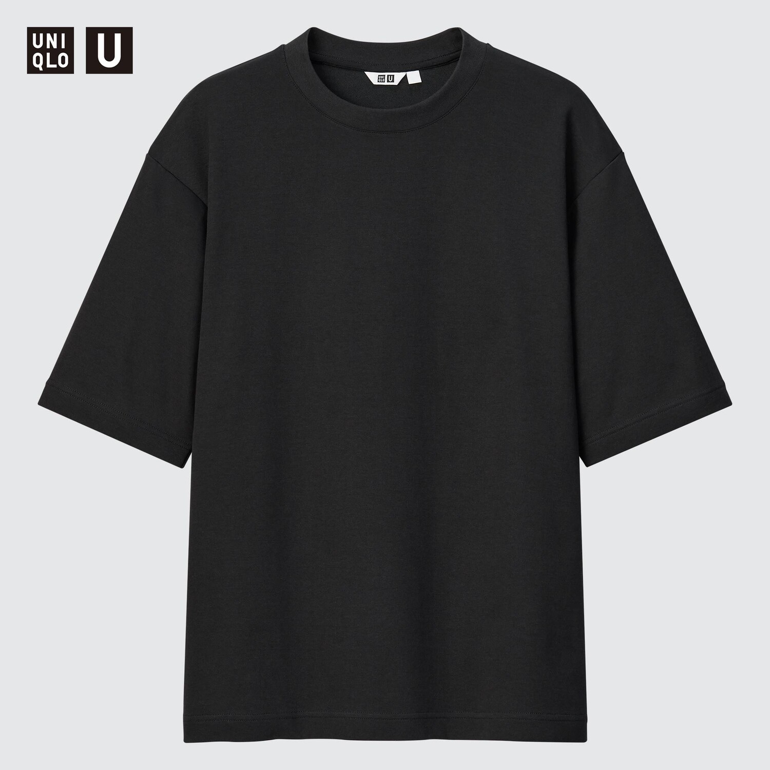 

Футболка хлопковая Uniqlo AIRism с круглым вырезом, черный