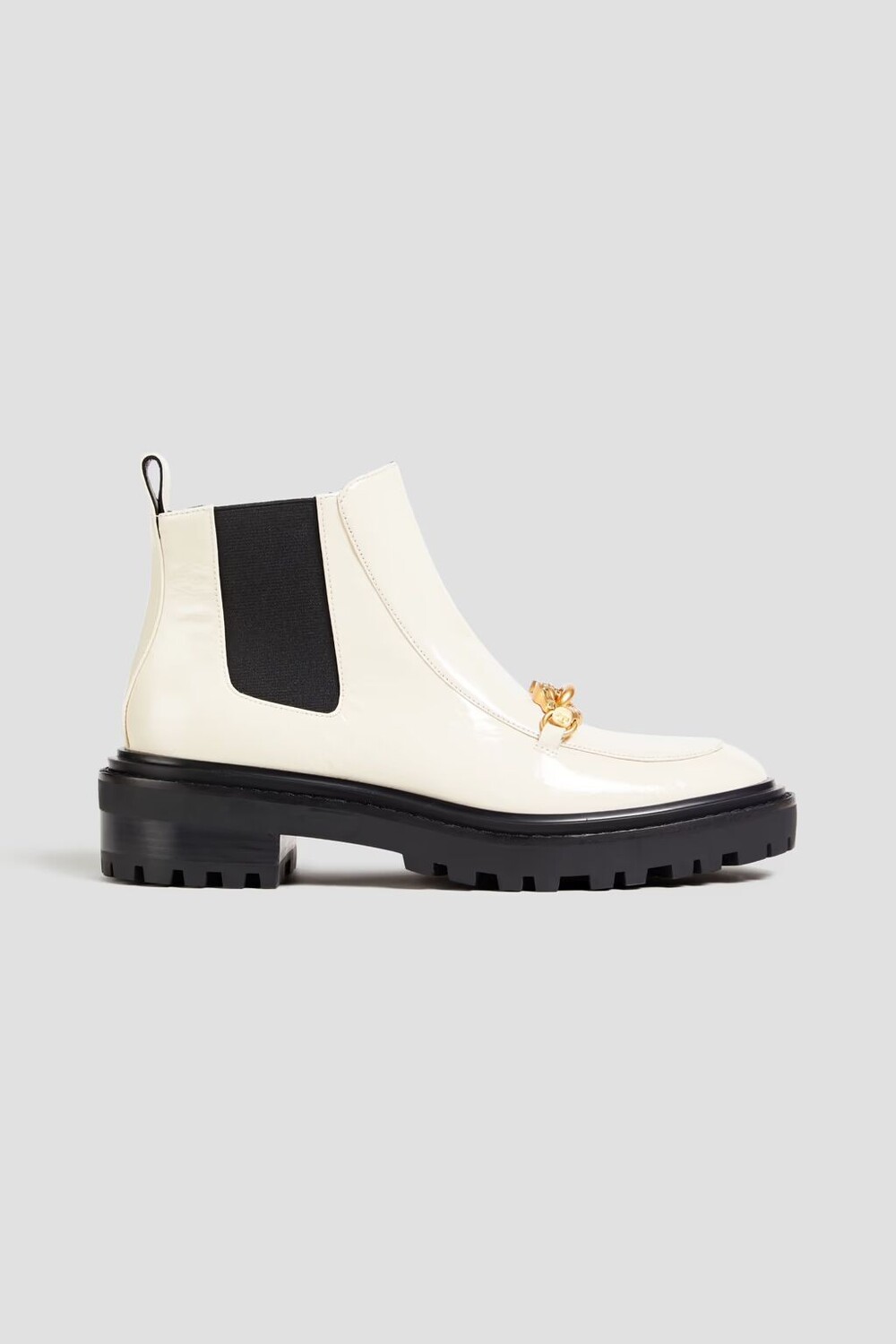 

Лакированные ботинки челси Jessa с декором Tory Burch, слоновая кость