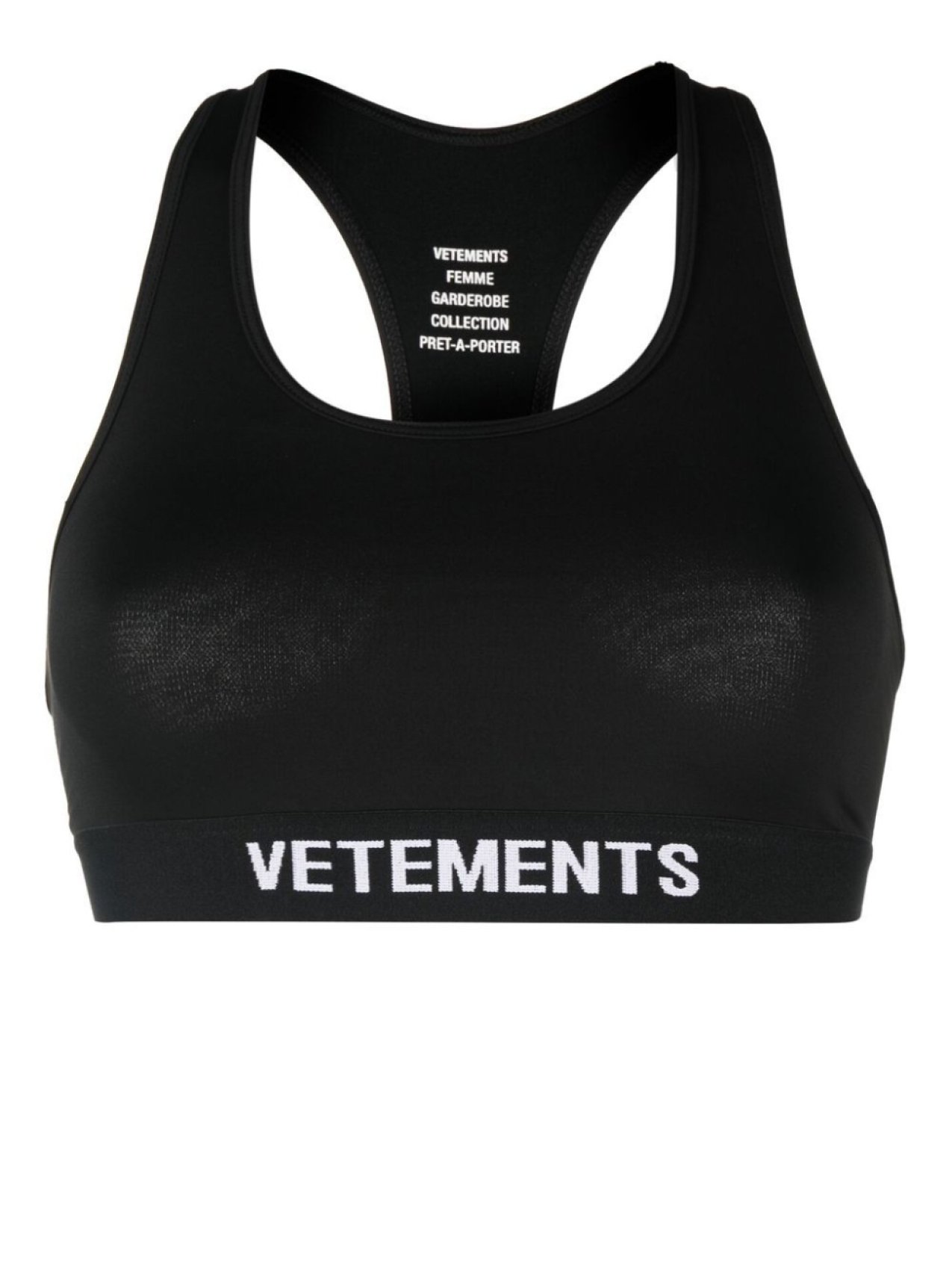 

VETEMENTS бюстгальтер с логотипом, черный