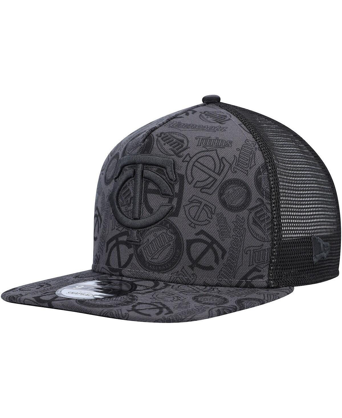 

Мужская черная бейсболка Minnesota Twins с А-образной рамкой 9FIFTY Trucker Snapback New Era