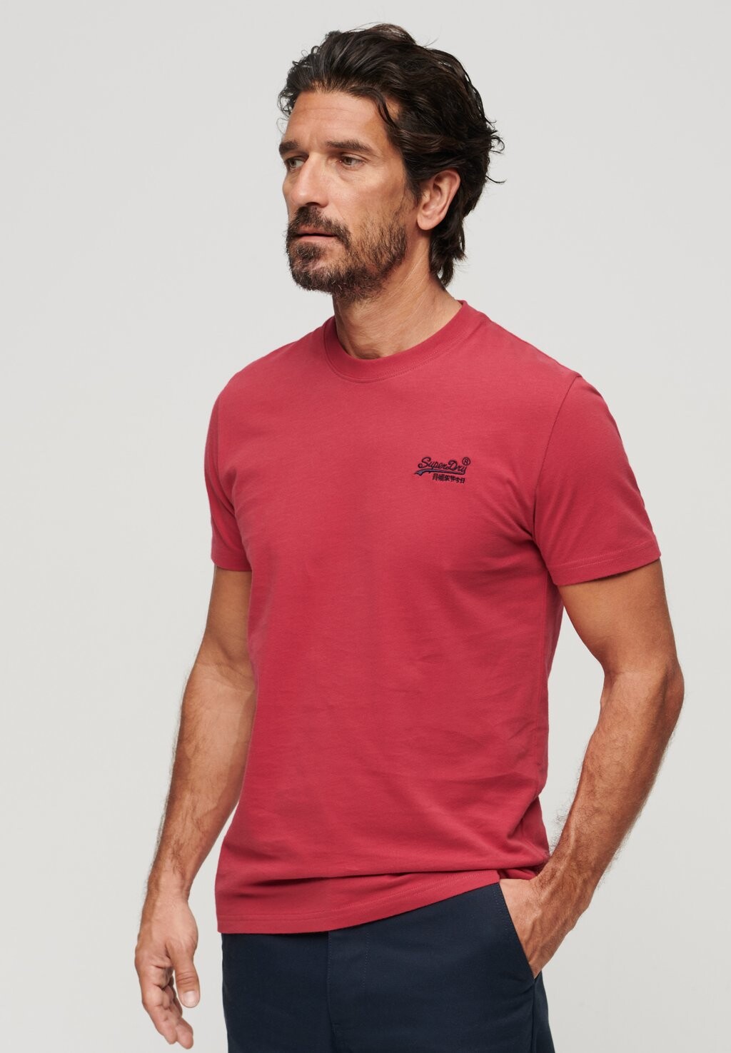 

Футболка базовая VINTAGE LOGO EMB Superdry, цвет cranberry crush red