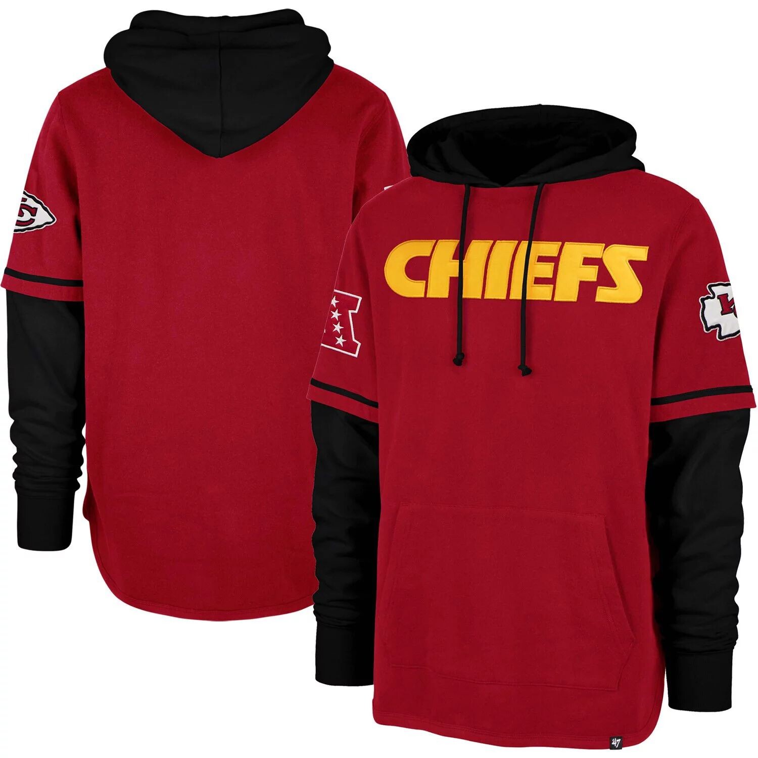 

Мужская красная толстовка с капюшоном Kansas City Chiefs Shortstop '47