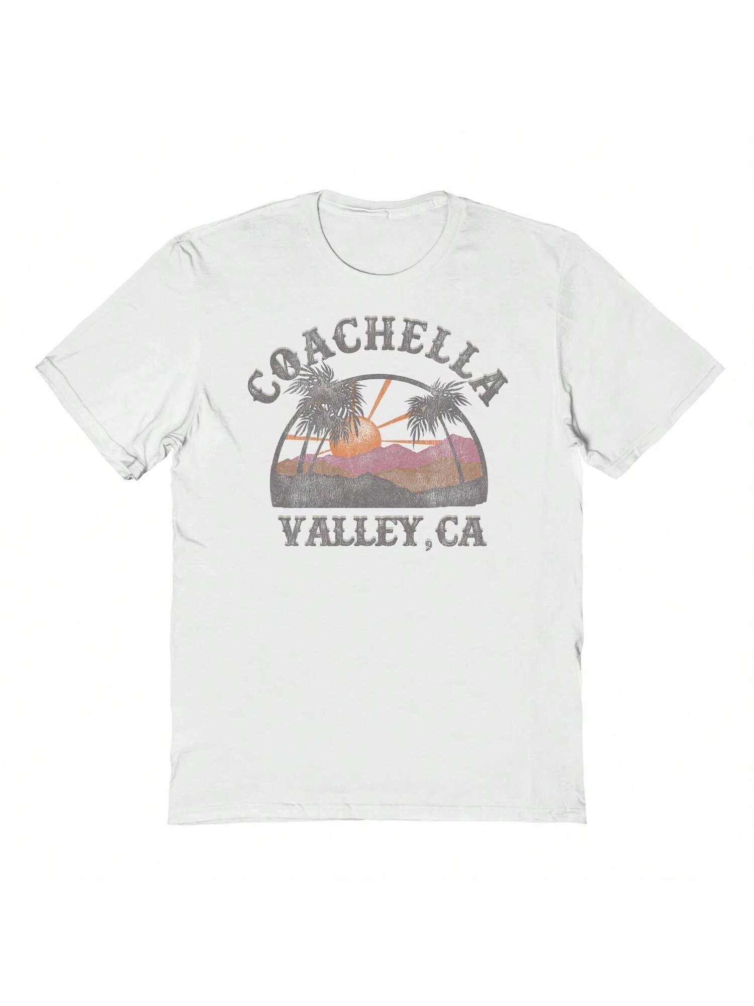 Белая мужская хлопковая футболка с короткими рукавами Haywood & Main Coachella с графическим рисунком, белый мужская хлопковая футболка с короткими рукавами country parks california state yose mite graphic sand бежевый