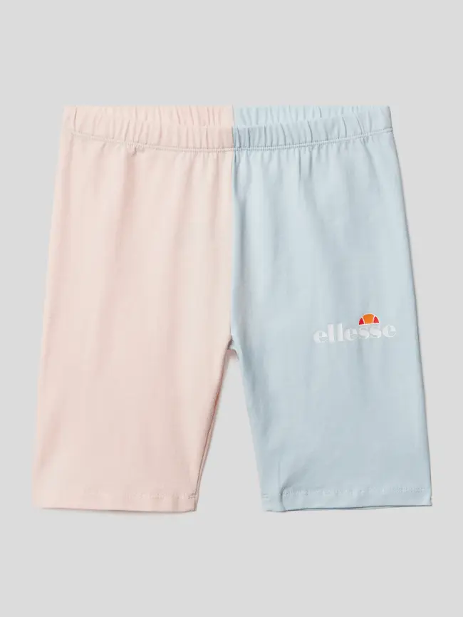 

Велосипедки с принтом этикетки Ellesse, светло-синий