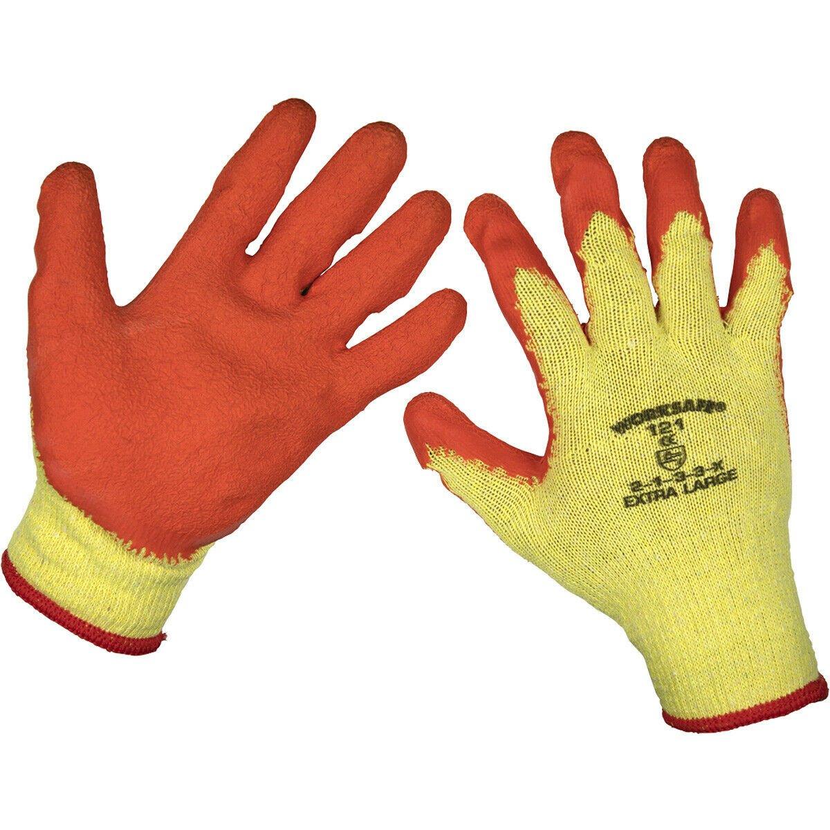 120 ПАР Вязаных рабочих перчаток с латексной ладонью — XL — Улучшенный захват — Дышащие Loops, мультиколор перчатки трикотажные размер 10 двойные 5 пар