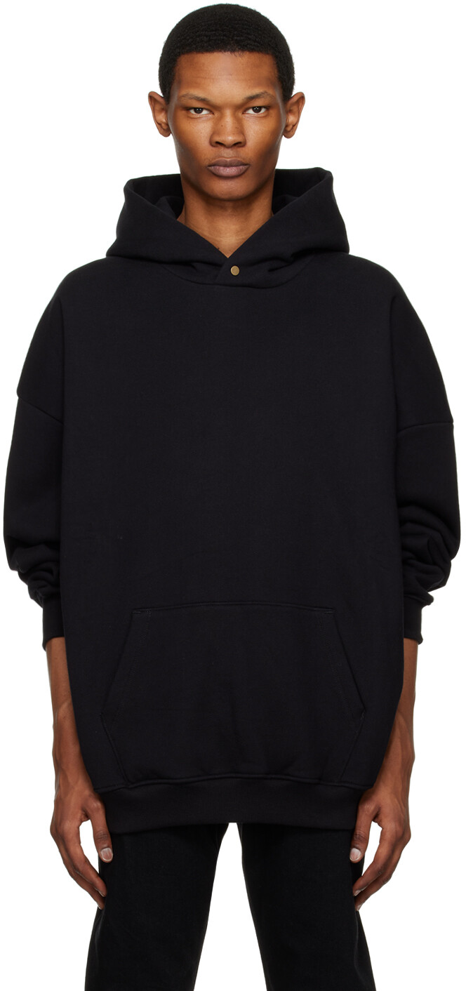 

Черный худи с флокированием Fear of God