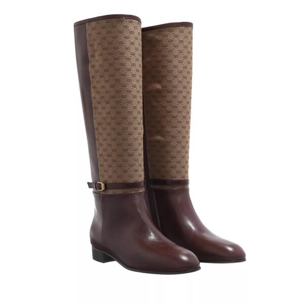 

Сапоги gg knee high boots vintage bordeaux/dark Gucci, бежевый