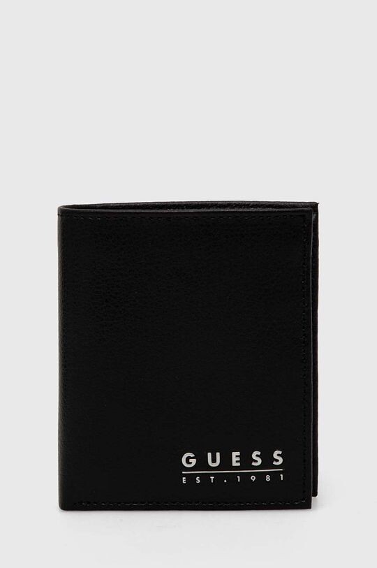

Кожаный кошелек Guess, черный