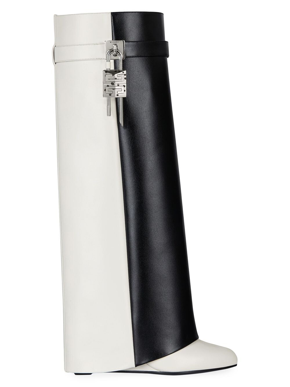 

Ботинки Shark Lock из двухцветной кожи Givenchy, черный