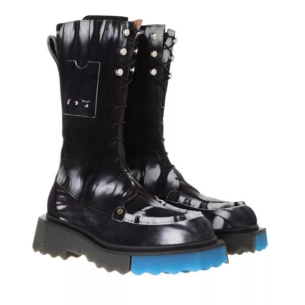 

Ботинки tie dye sponge pocket combat black/white Off-White, черный