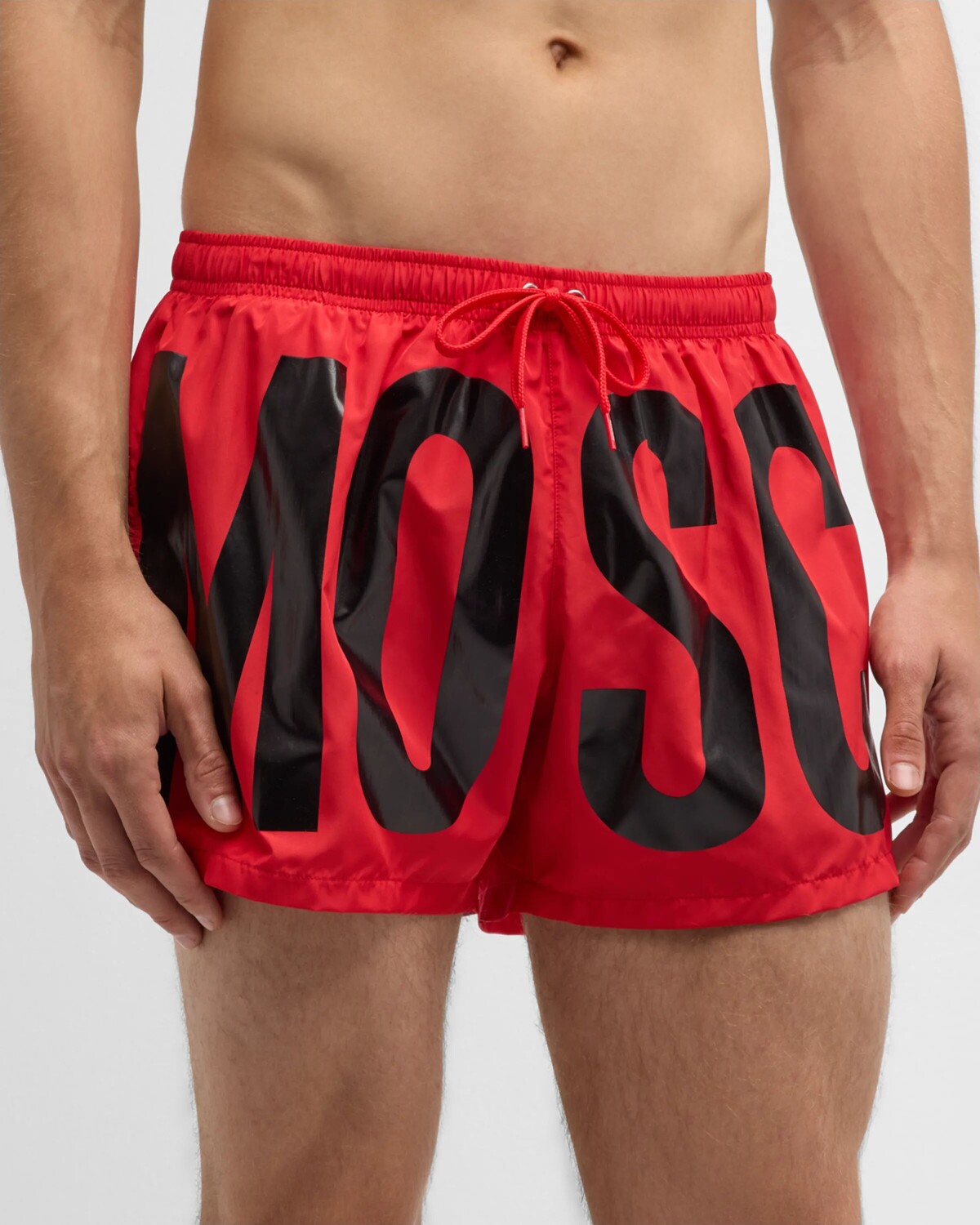

Мужские шорты для плавания с полным логотипом Moschino, цвет Fucsia