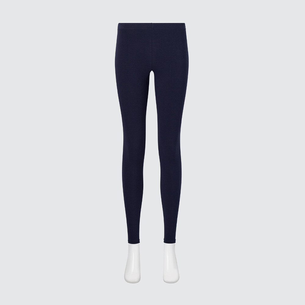 

Леггинсы Uniqlo High Comfort Heattech теплые бархатные, темно-синий