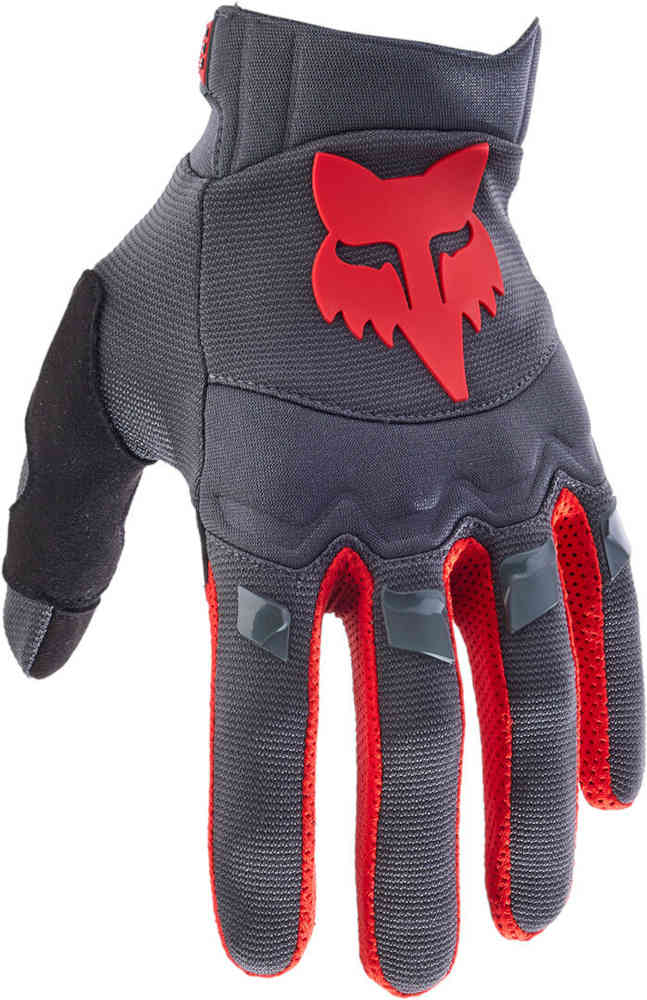 перчатки fox размер m черный Перчатки для мотокросса Dirtpaw CE FOX, серый/красный