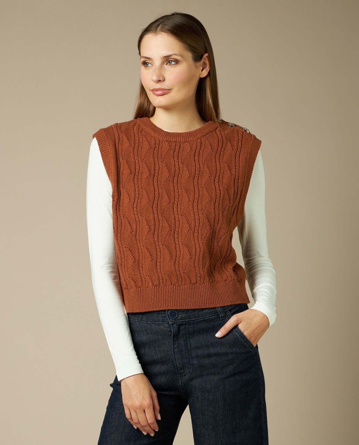 

Женский трикотажный жилет из чистого хлопка NICE&CHIC, фисташковый зеленый