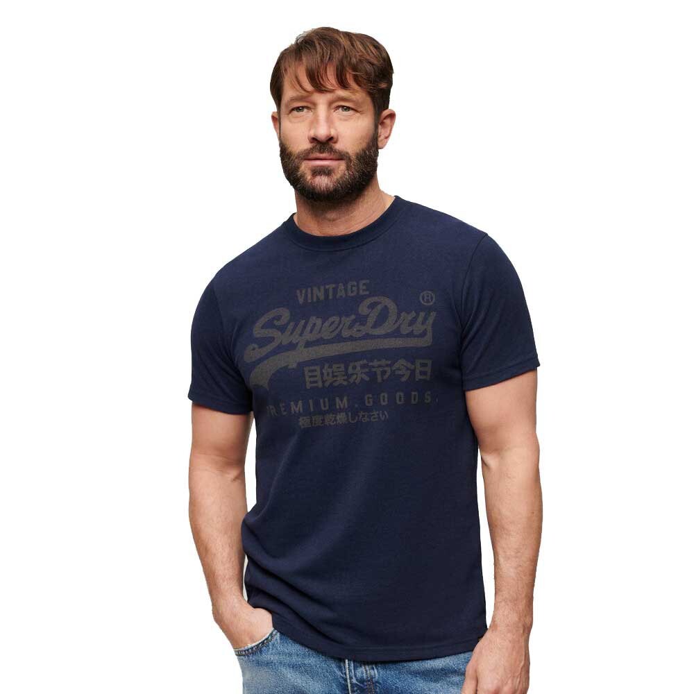 

Футболка с коротким рукавом Superdry Classic Vintage Logo Heritage, синий
