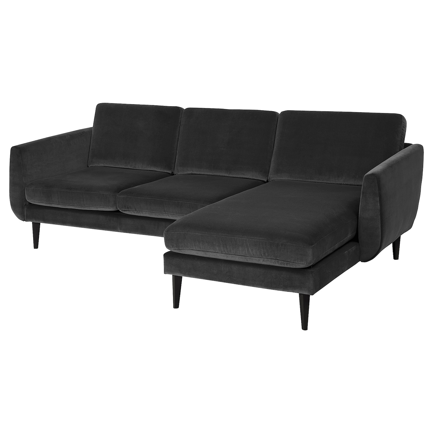 СМЕДСТОРП 3-местный диван + диван, Дьюпарп темно-серый/черный SMEDSTORP IKEA