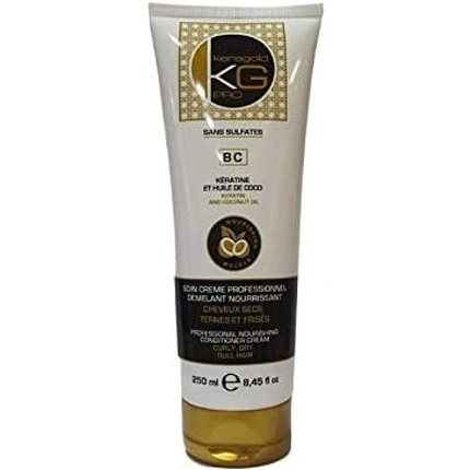 Питательный и распутывающий крем для сухих волос с кератином и кокосом 250мл, Keragold Pro