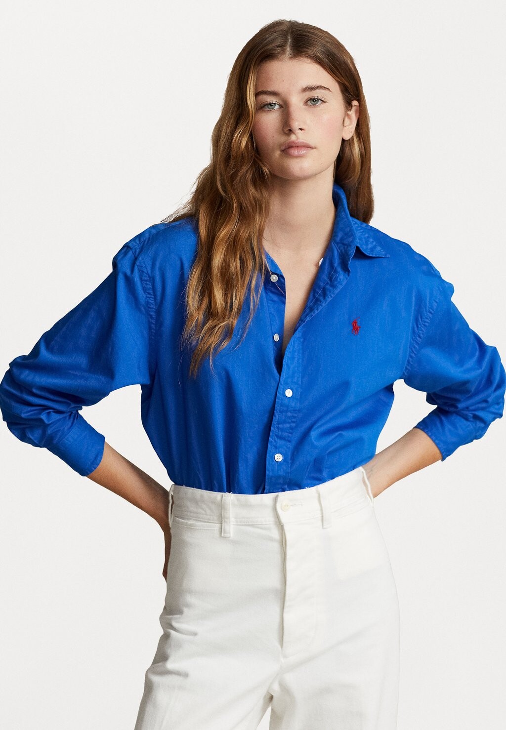 

Рубашка Long Sleeve Polo Ralph Lauren, цвет heritage blue