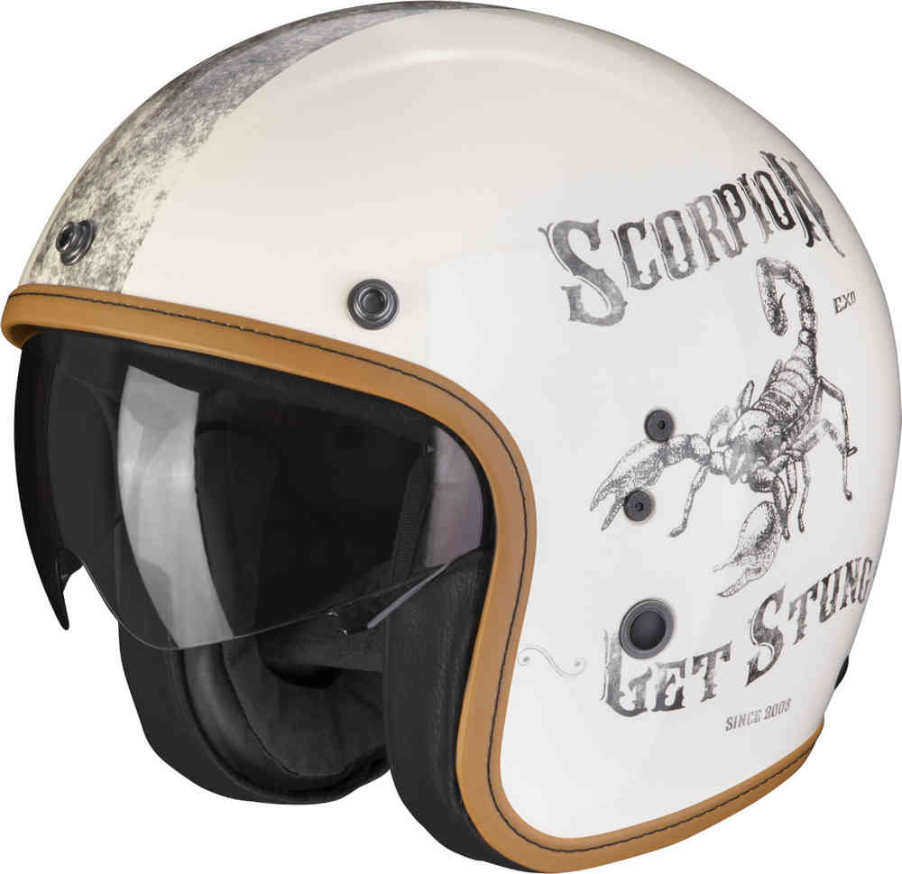 Реактивный шлем Belfast Evo Pique Scorpion, кремово-белый