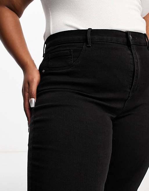 Черные джинсы с завышенной талией Only Curve