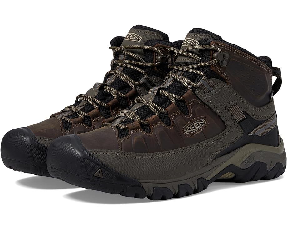 Походная обувь KEEN Targhee III Mid Waterproof, цвет Bungee Cord/Black 6mm braided leather cord round 6mm black leather cord
