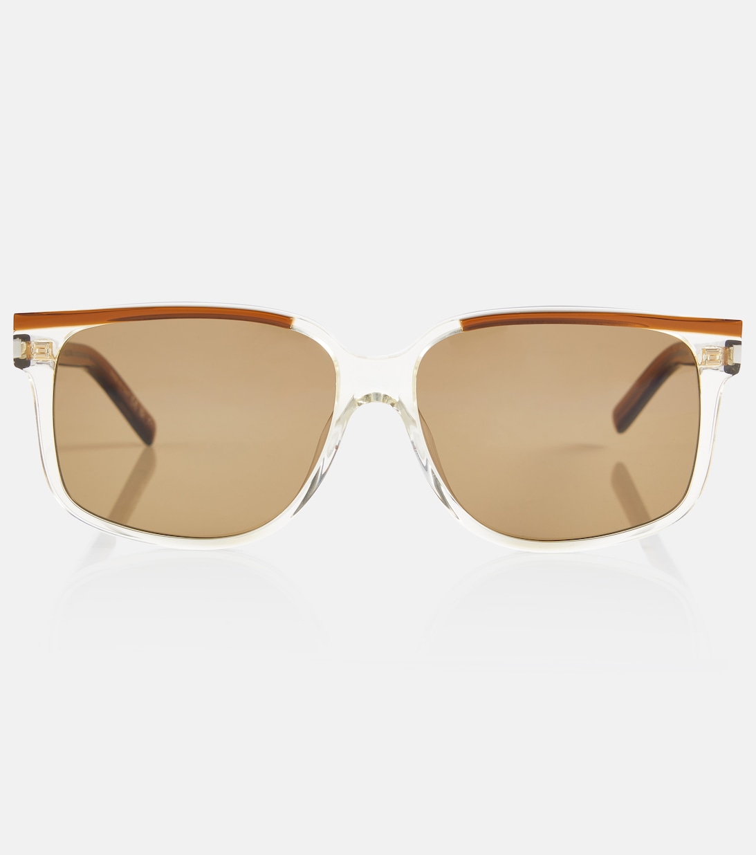 Квадратные солнцезащитные очки SL 560 Saint Laurent, коричневый