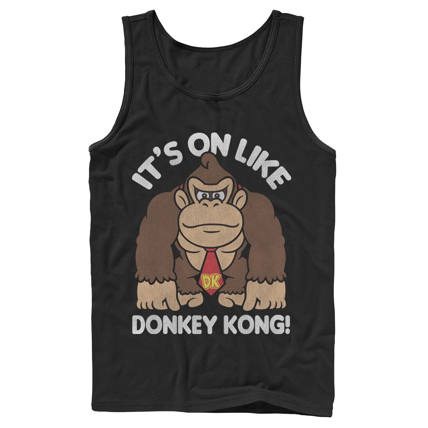 

Мужская футболка Nintendo It's On Like Donkey Kong Outline Poster Tank Licensed Character