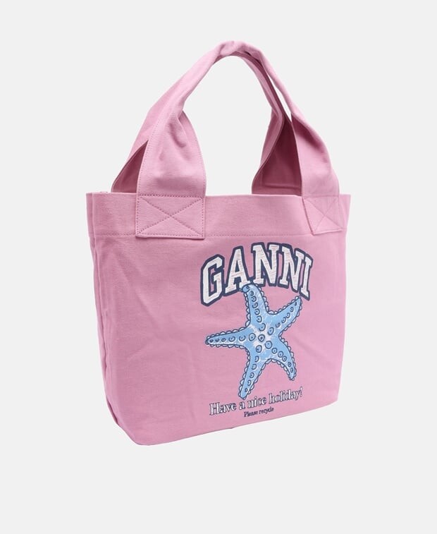 

Сумка шоппер Ganni, античный розовый