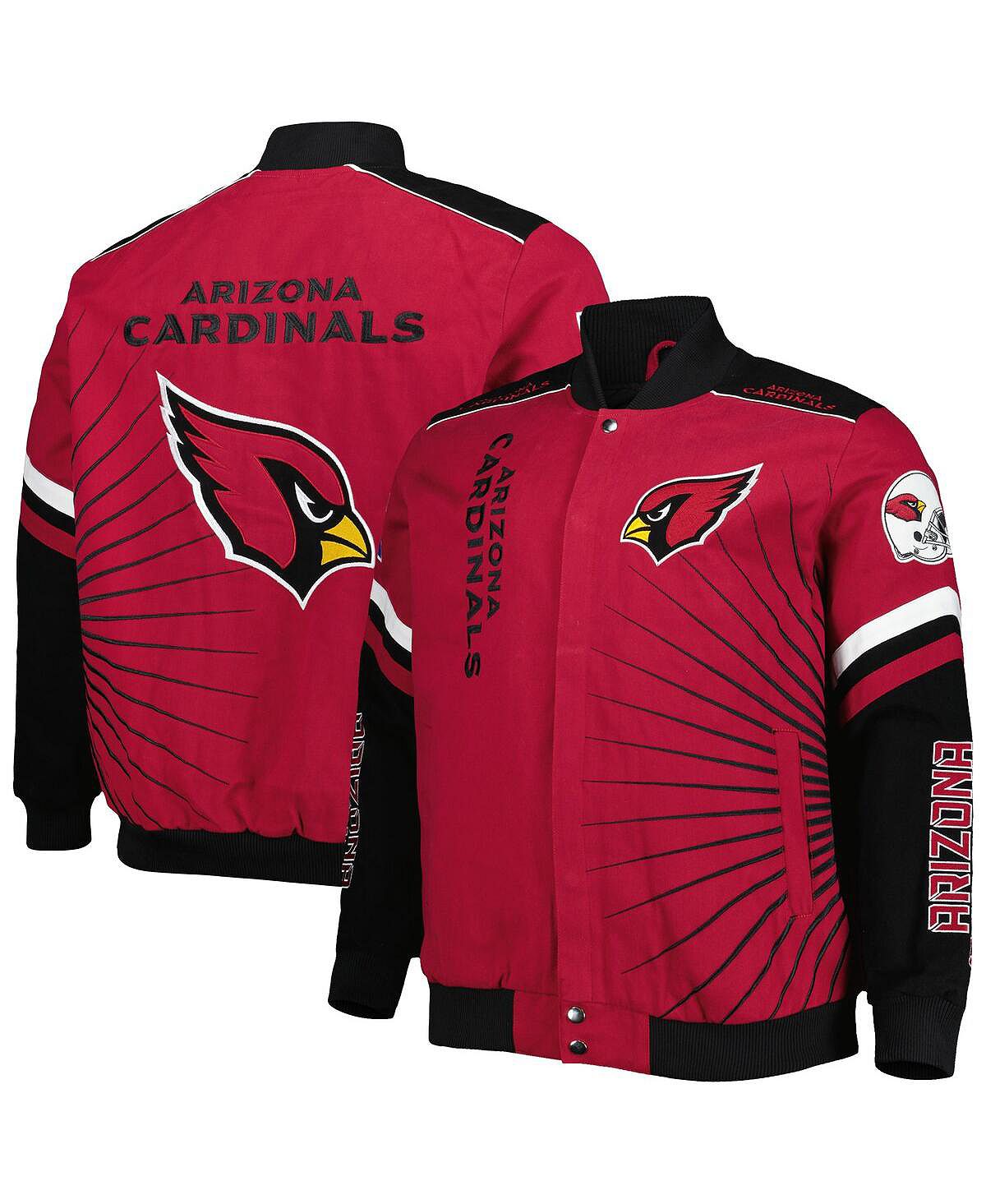 Мужская университетская куртка с застежкой на пуговицы Cardinal Arizona Cardinals Extreme Redzone G-III Sports by Carl Banks