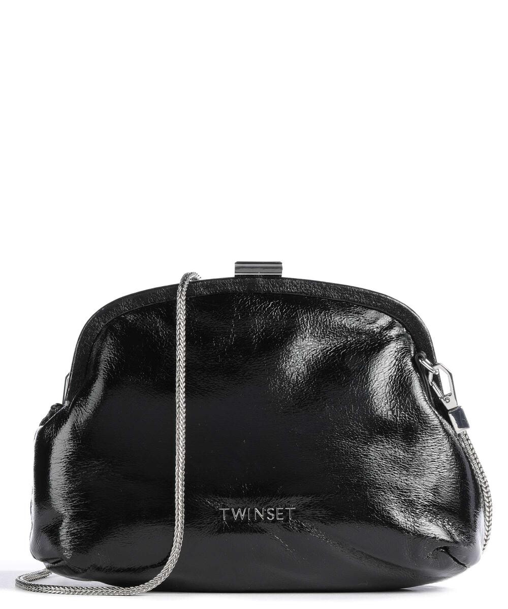 

Блестящая сумка через плечо из искусственной кожи Twinset, черный