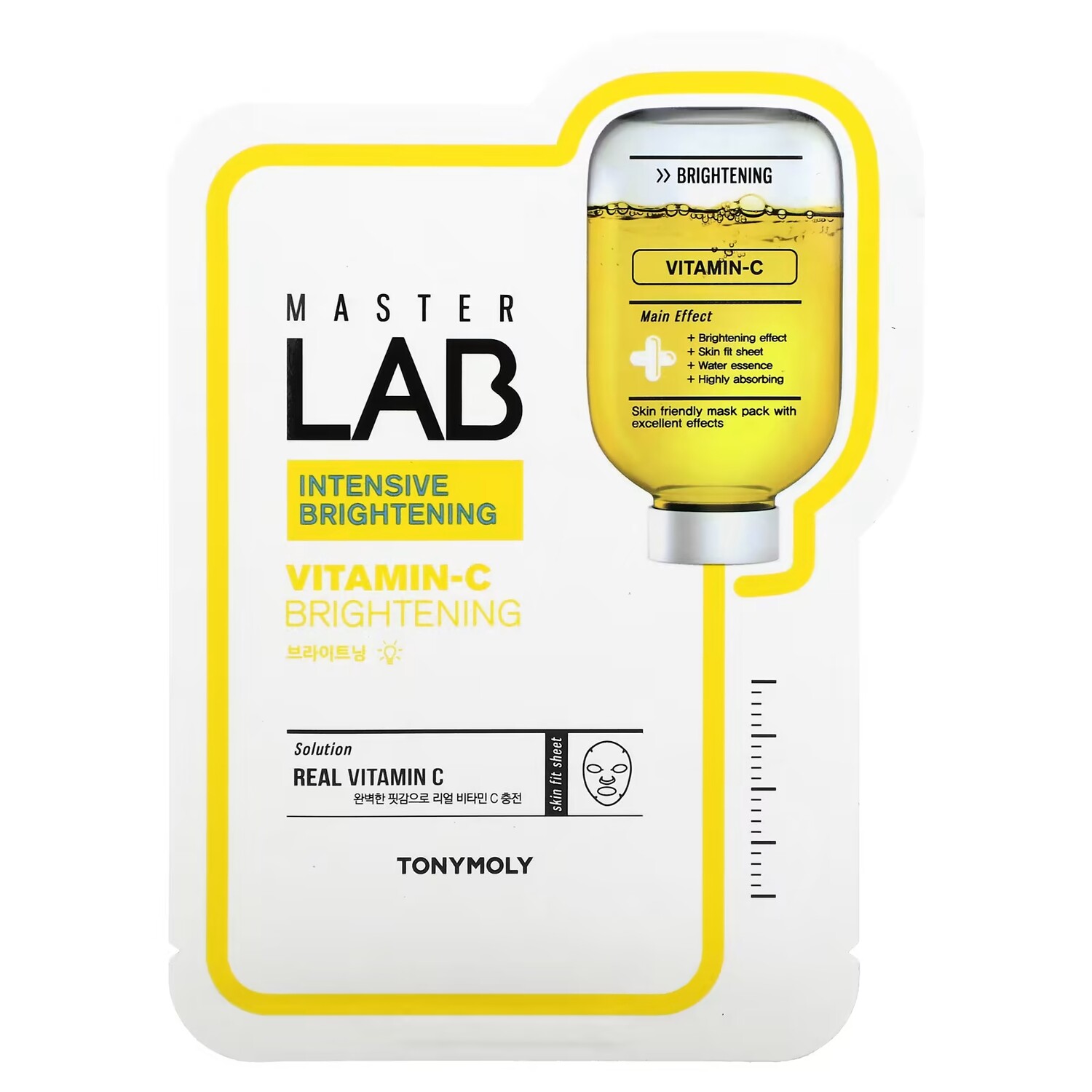 

Tony Moly Master Lab Осветляющая косметическая маска с витамином С, 1 шт., 19 г