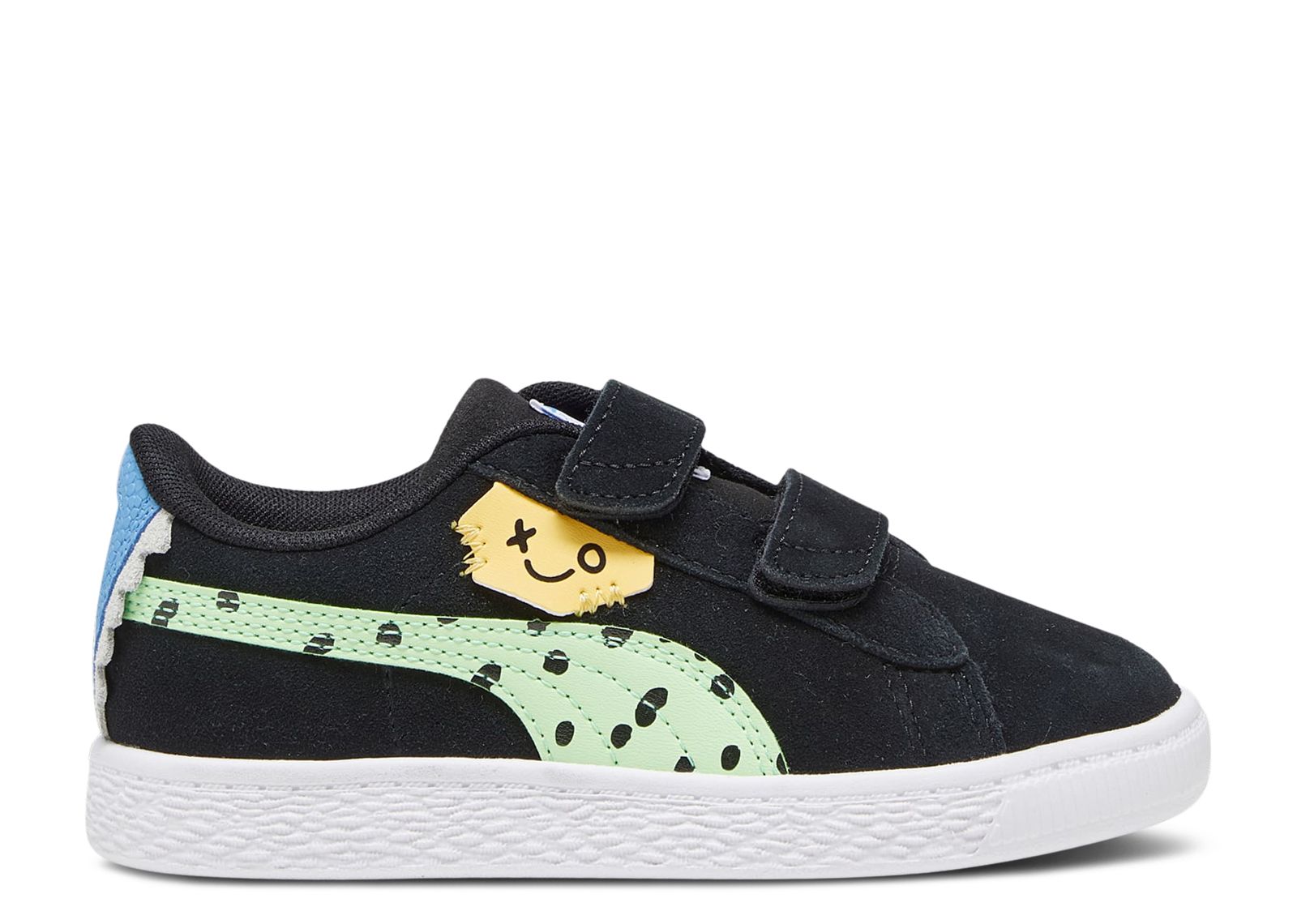 

Кроссовки Puma Suede Classic Little Kid 'Mix Match - Black Spring Fern', черный