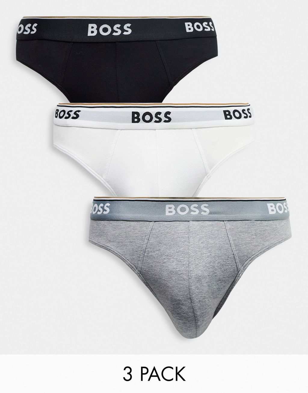 

Комплект из 3 трусов BOSS Bodywear белого/серого/черного цвета