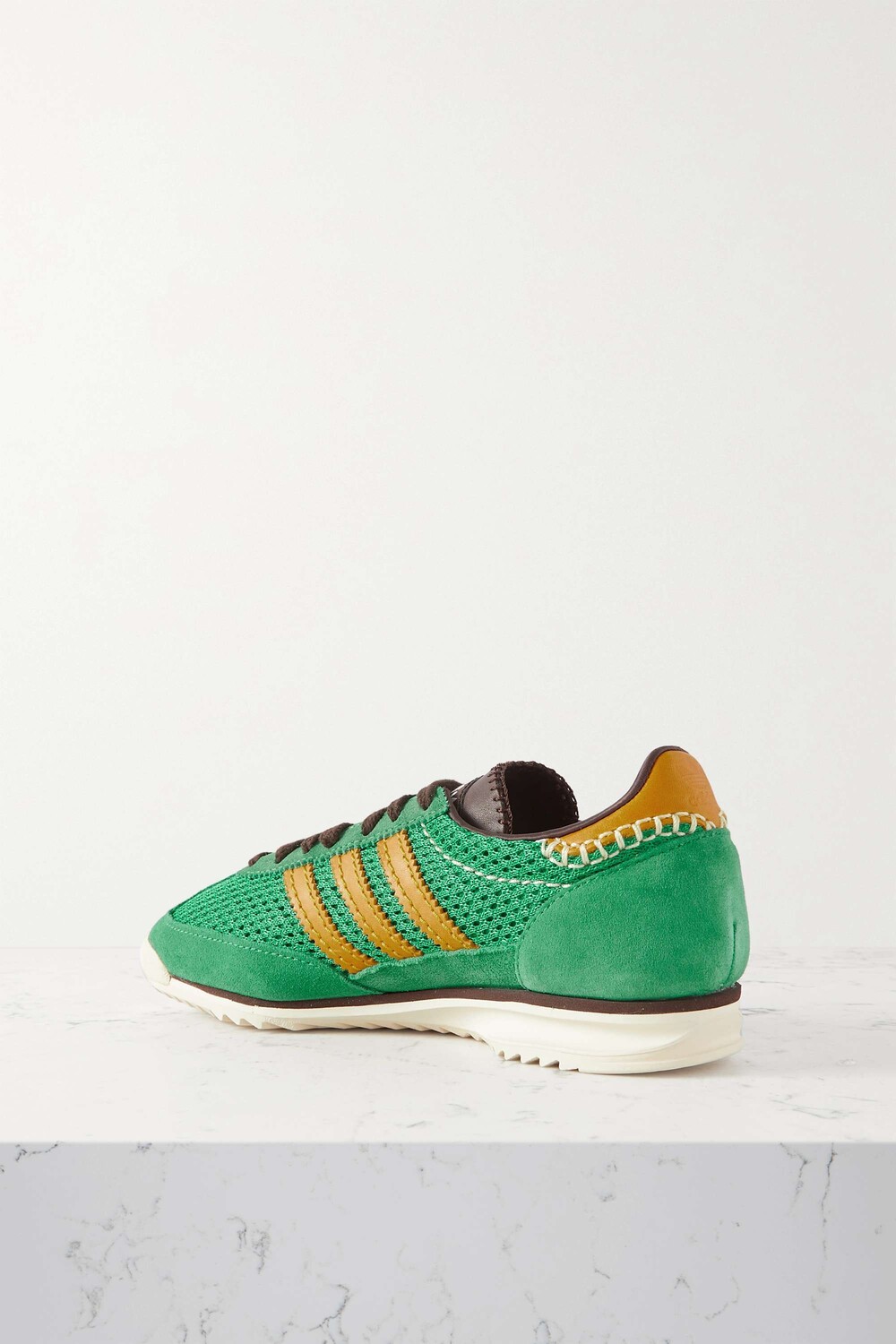 

ADIDAS ORIGINALS + кроссовки Wales Bonner SL72 с кожаной отделкой из замши и сетки, зеленый