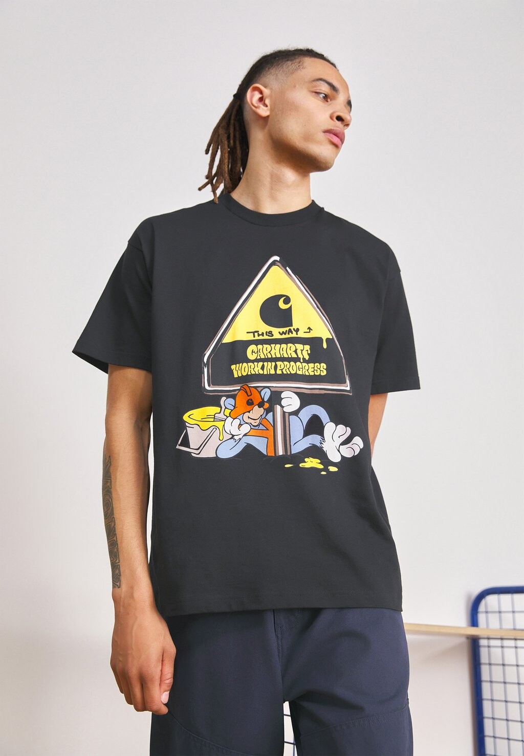 

Футболка с принтом DEADKEBAB WORKIN ON IT Carhartt WIP, цвет black