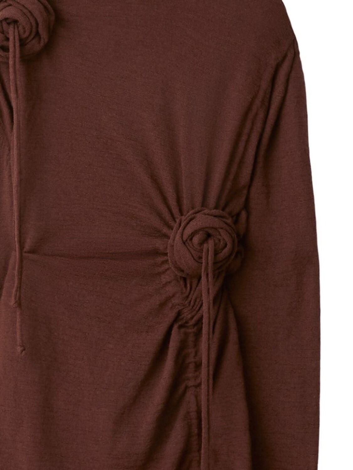 

Burberry шерстяное платье Rose со сборками, коричневый