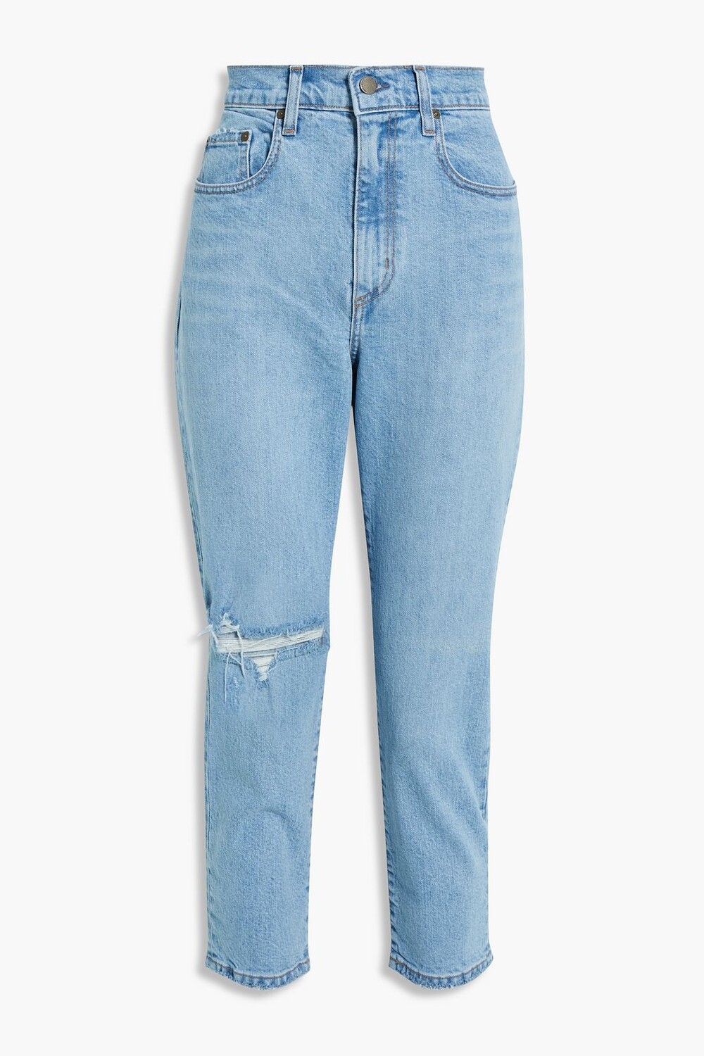 

Укороченные узкие джинсы Frankie с высокой посадкой и потертостями. Nobody Denim, синий