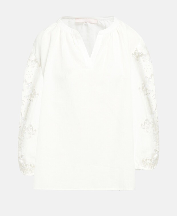 

Льняная блузка-рубашка Valérie Khalfon, цвет Wool White